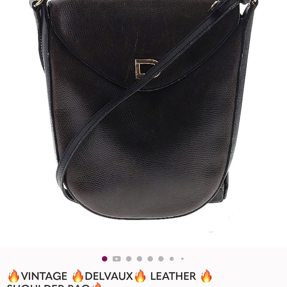 Delvaux Black Leather Shoulder Bag